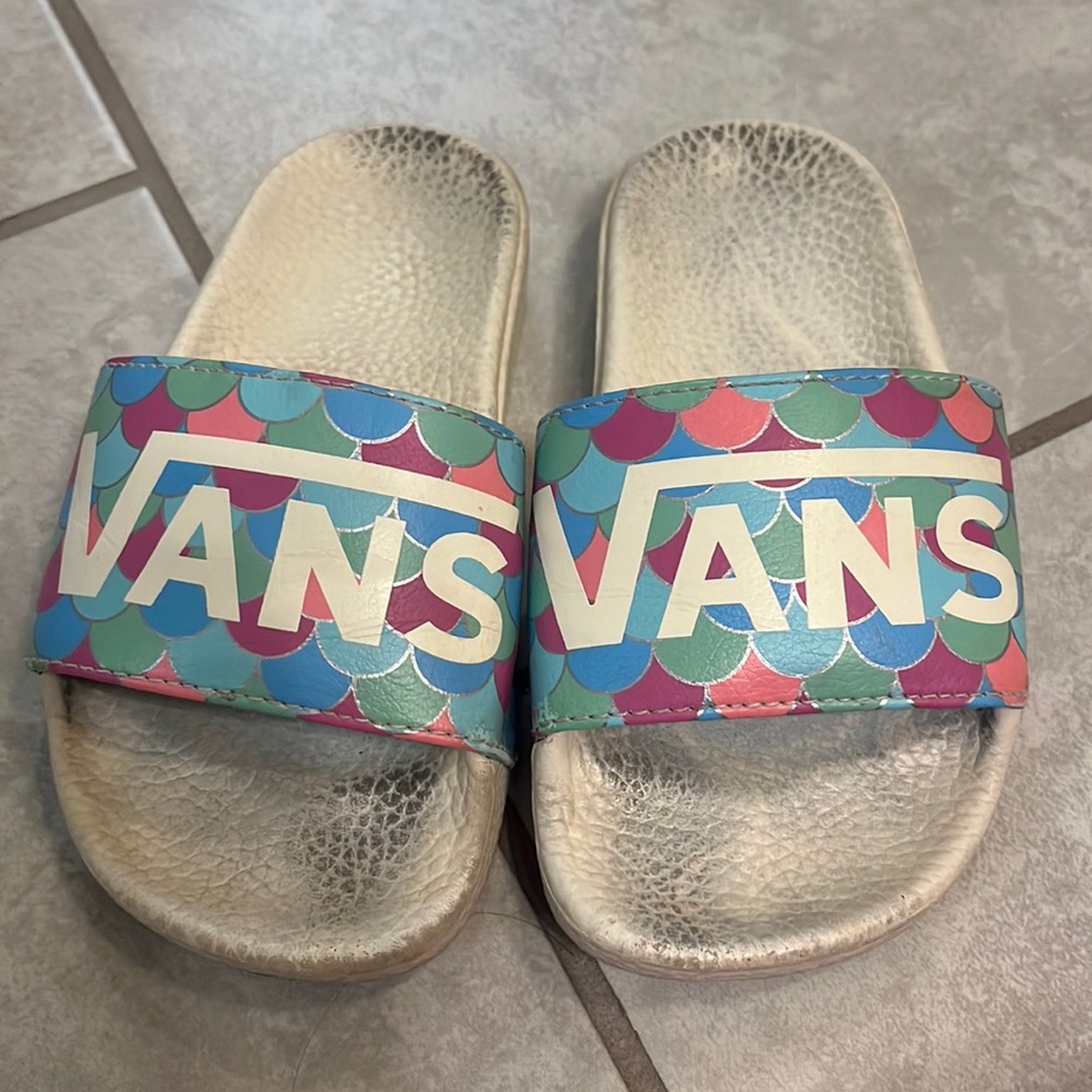 Girls Vans slides size 12